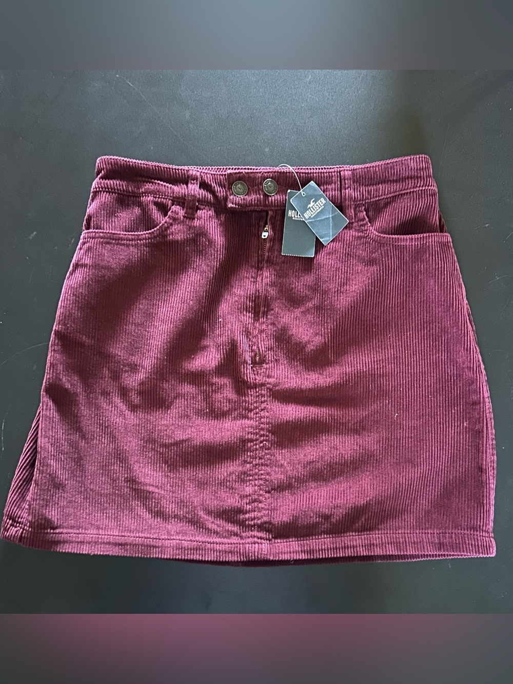 Hollister Corduroy Mini Skirt in Wine